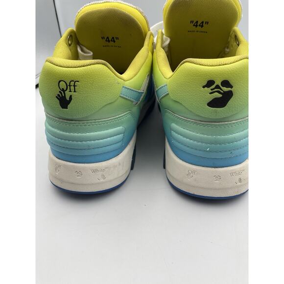 Off-White Out Of Office Men\'s Leather Sneakers Size 44 EU/11 US Blue White Green main image 9